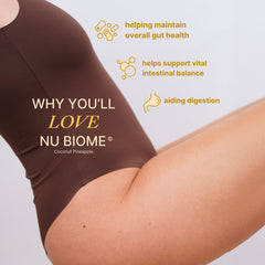 Nu Skin Nu Biome caffeine-free label promoting evening routine