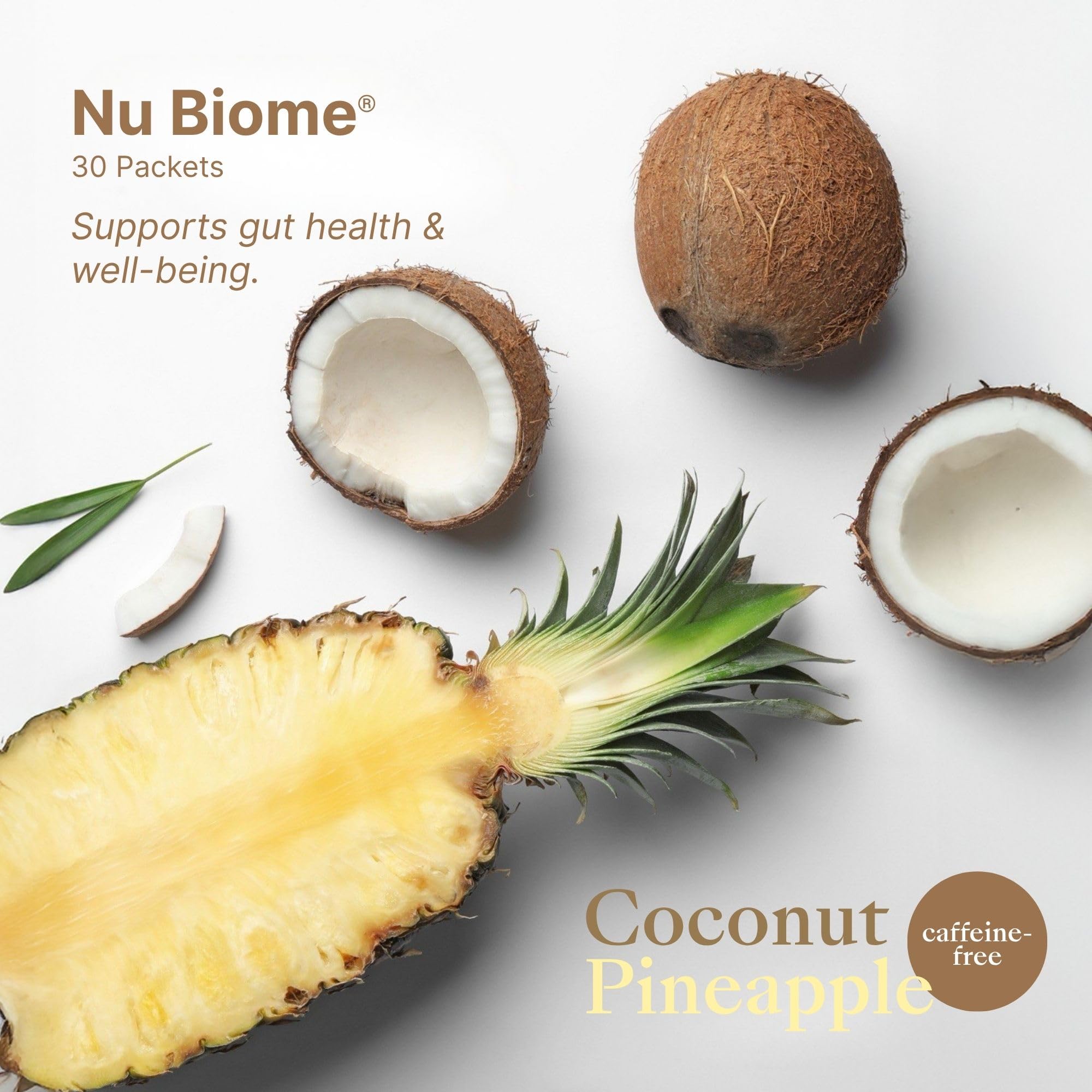 Nu Skin Nu Biome coconut pineapple flavor close-up for refreshing daily use