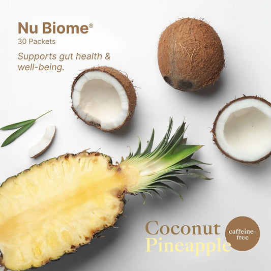 Nu Skin Nu Biome coconut pineapple flavor close-up for refreshing daily use