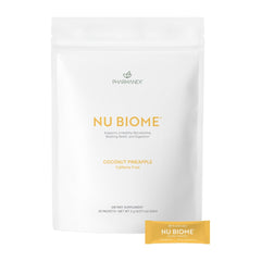 Nu Skin Nu Biome packet dissolving in water for daily gut support