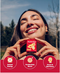 NuStrips individual strip unwrapped for fast-dissolving energy.