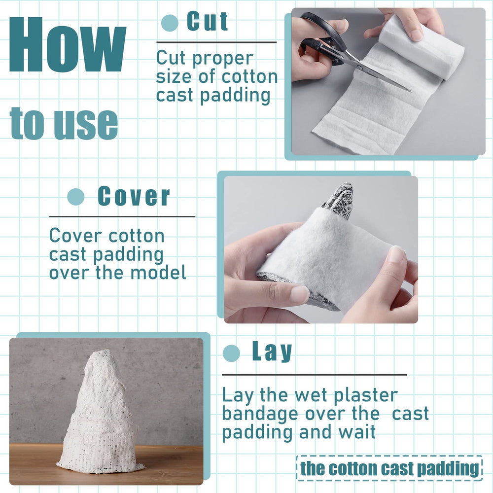 Nuanchu cast padding wrap, 4 inch by 10 cm size, easy to trim to fit