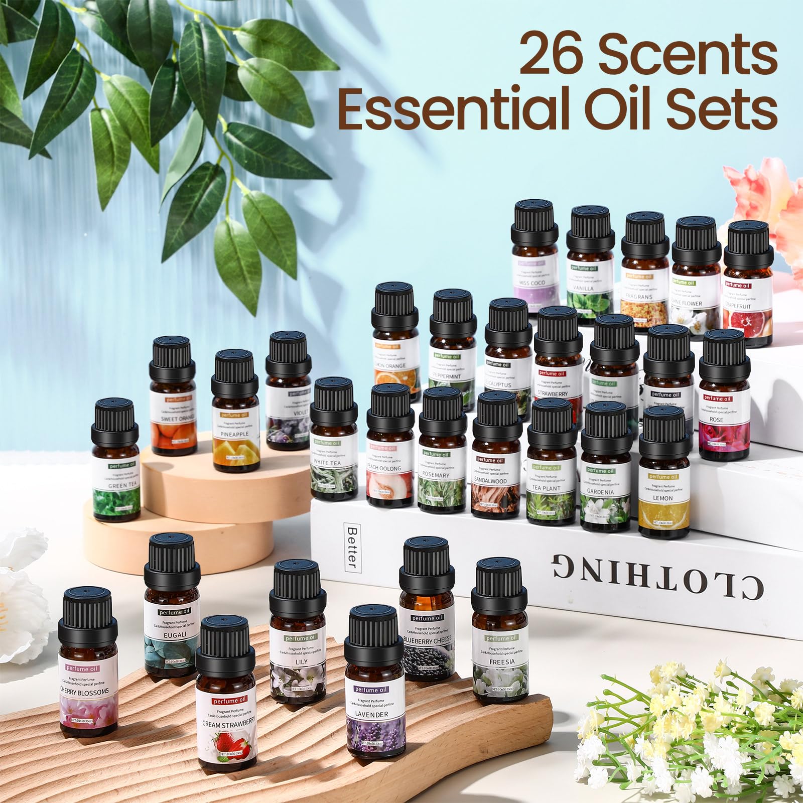 Nuanchu diffuser with oils creating a relaxing aromatherapy ambiance