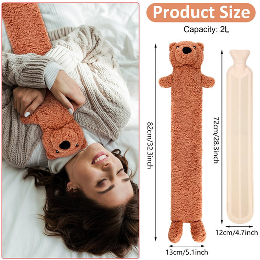 Nuanchu four-pack with brown bear fleece covers for versatile warmth.