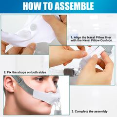 Nuanchu liner dimensions indicate M size compatibility for diverse CPAP masks.