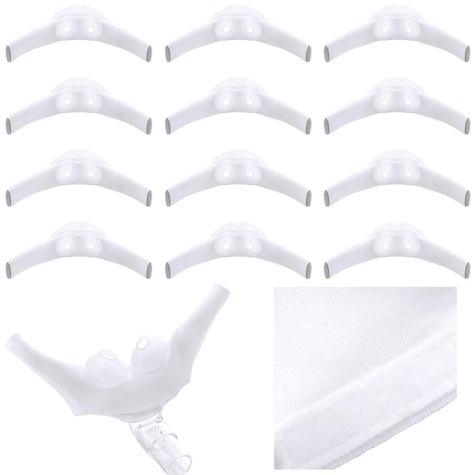 Nuanchu nasal pillow liner packaging shows 24 pieces for CPAP comfort.