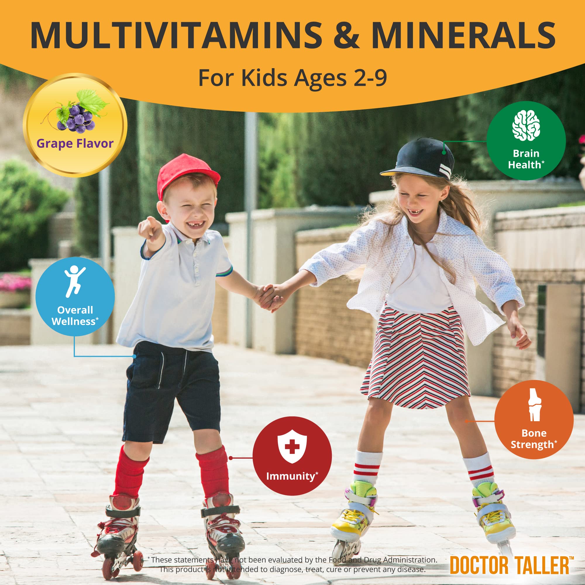 NuBest Doctor Taller Kids bottle label showing calcium and minerals for bones