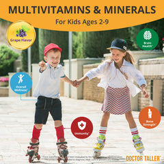 NuBest Doctor Taller Kids bottle label showing calcium and minerals for bones