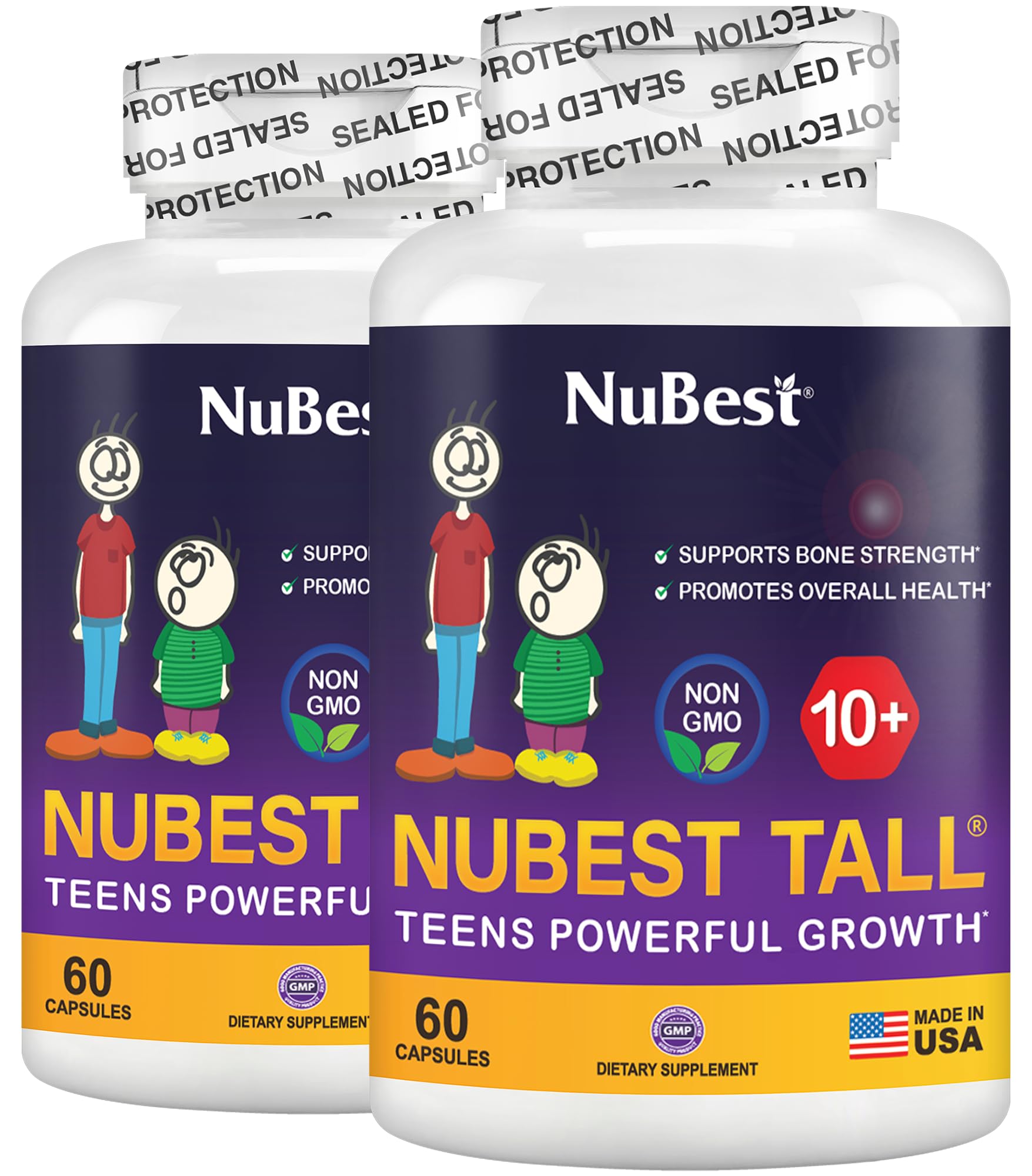NuBest Tall 10+ bottle front shows label for daily bone-support nutrition