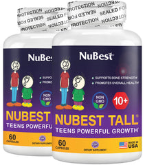 NuBest Tall 10+ bottle front shows label for daily bone-support nutrition