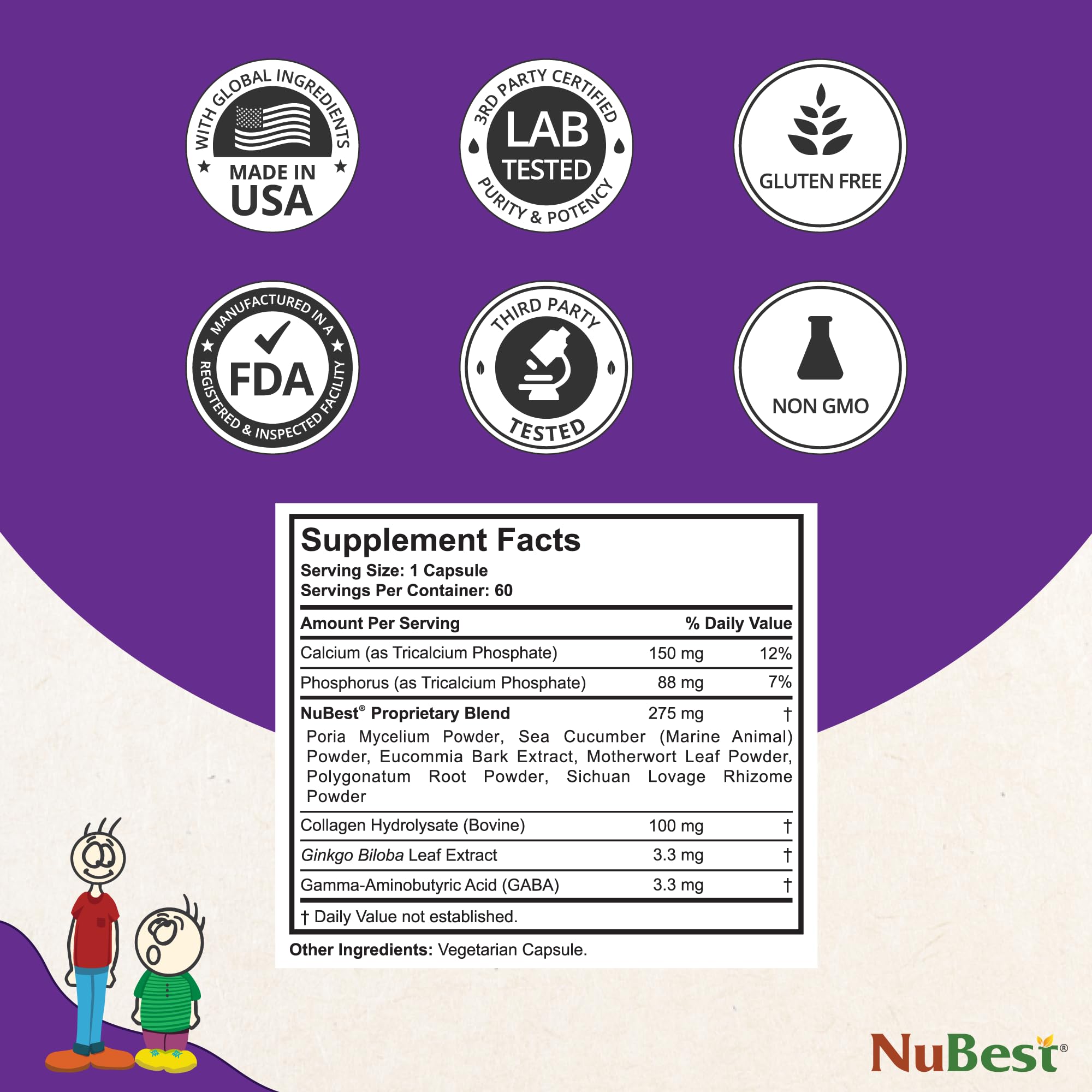 NuBest Tall collagen bone‑support capsules shown for bone health