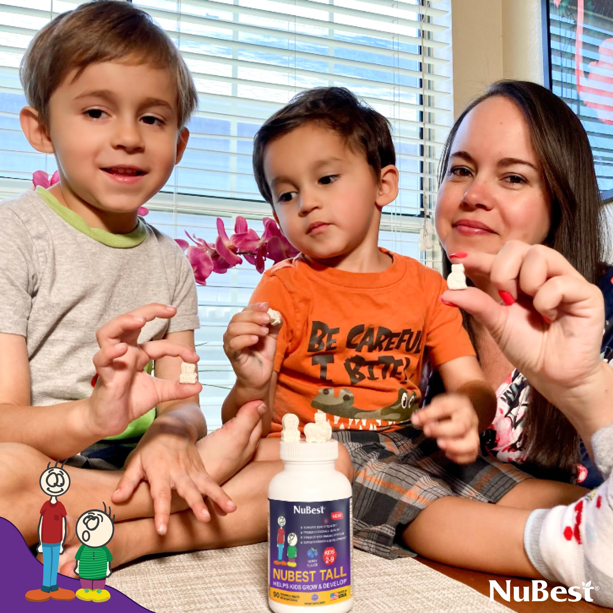 NuBest Tall Kids 6 weeks supply badge suggests extended use.
