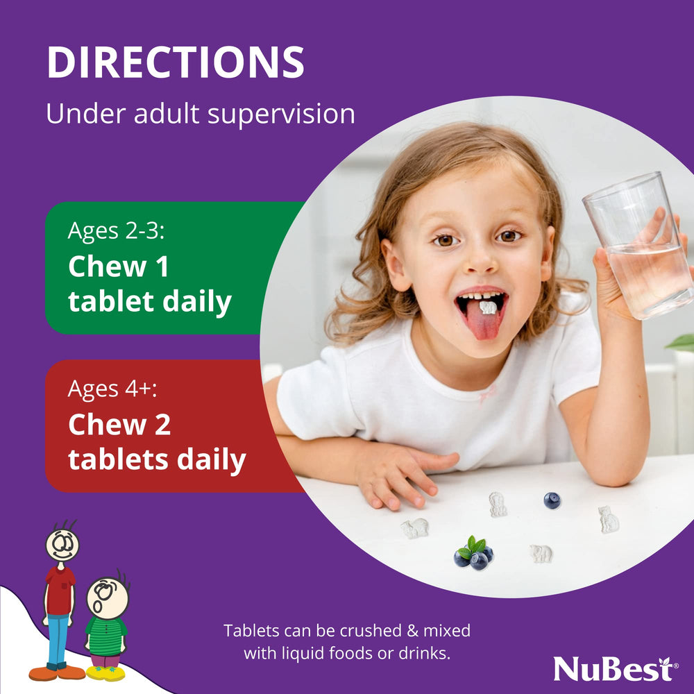 NuBest Tall Kids animal-shaped chews appealing to children during daily routine.
