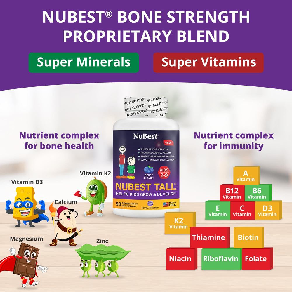 NuBest Tall Kids berry chewables close-up highlighting flavor and texture