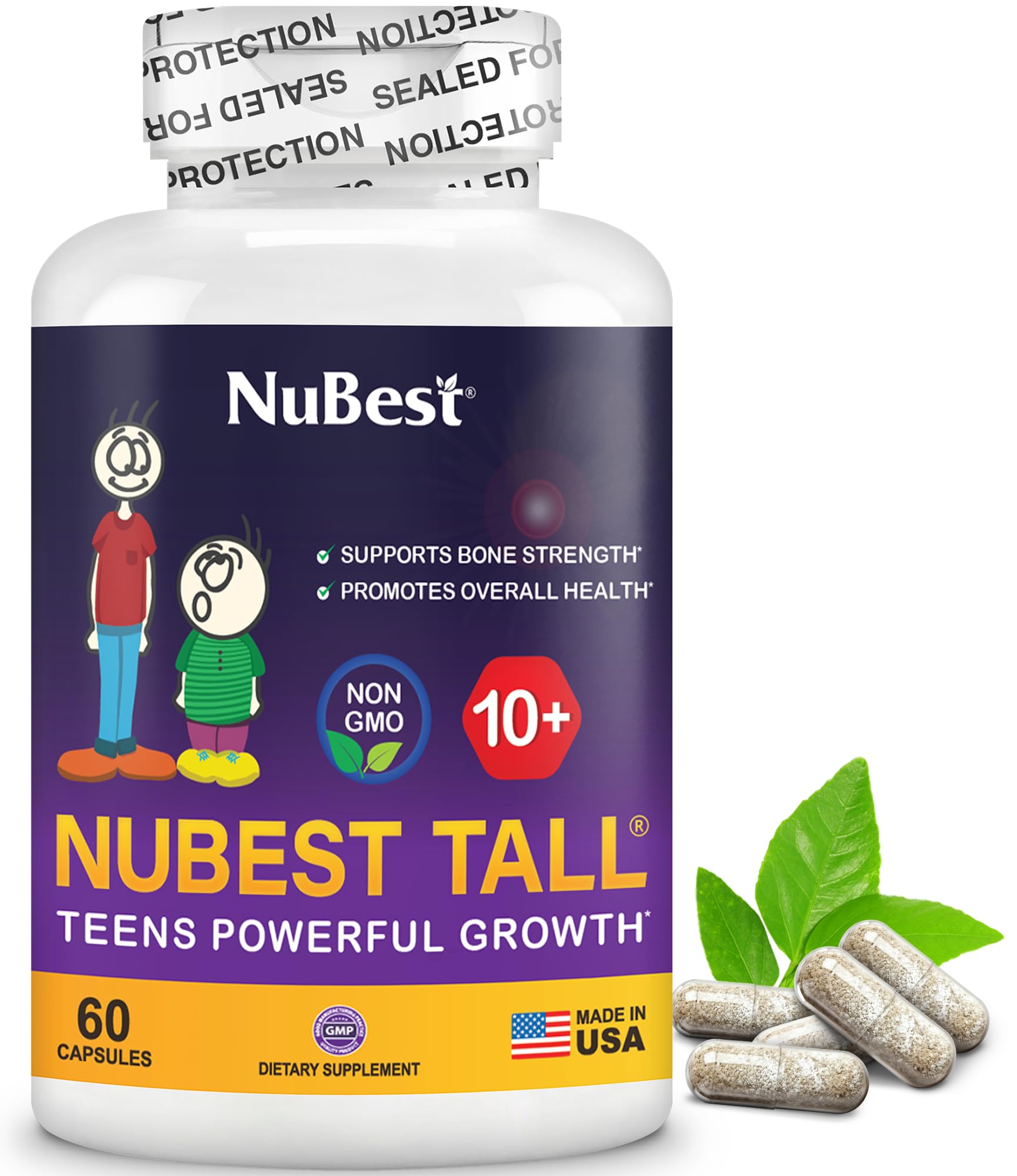 NuBest Tall 10+ ingredients featuring calcium and vitamin D3