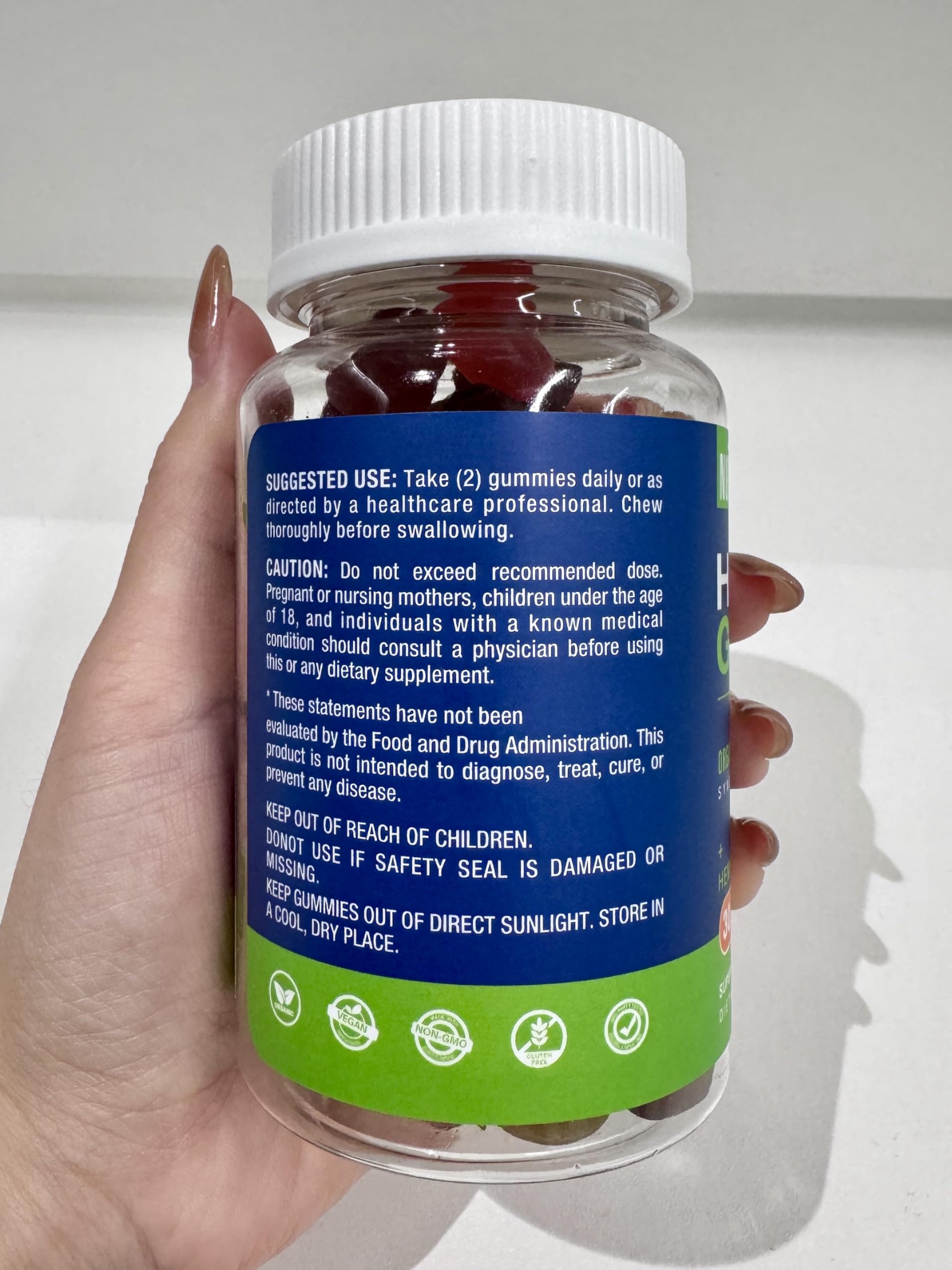 Nubetong hemp gummies closeup highlighting tropical fruit flavor and soft texture.