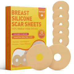 Nubical silicone scar sheet for breast areola circle covers the area gently