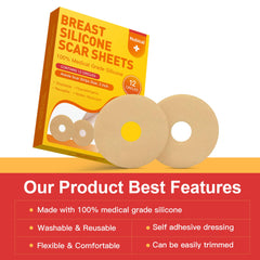 Nubical 12-pack silicone sheets ready for use with removable film for easy application