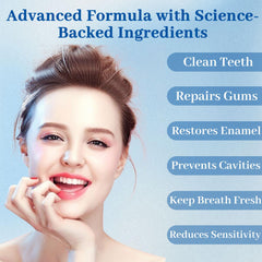 NUDENTA Odontic Repair dropper application supports daily enamel remineralization.
