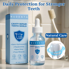 NUDENTA Odontic Repair teeth treatment shot highlighting direct application.