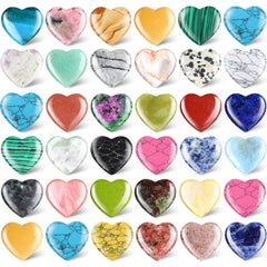 Nuenen heart worry stone 40pcs for mindful moments with calming color patterns.