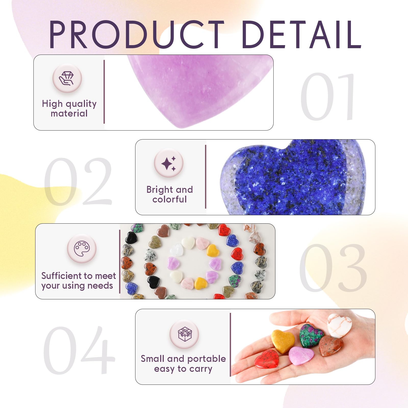 Nuenen pocket-size heart crystal perfect for on-the-go use and meditation routines