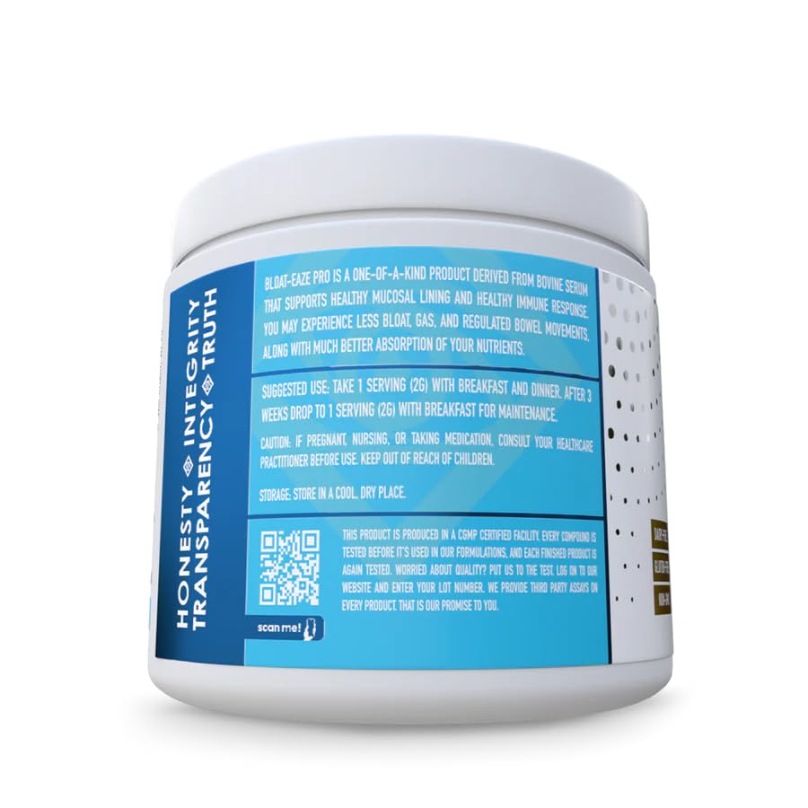 Powder dissolving in water showing gluten- and dairy-free formula.