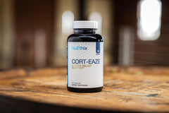 NuEthix Cort-Eaze label closeup showing vegetarian capsules