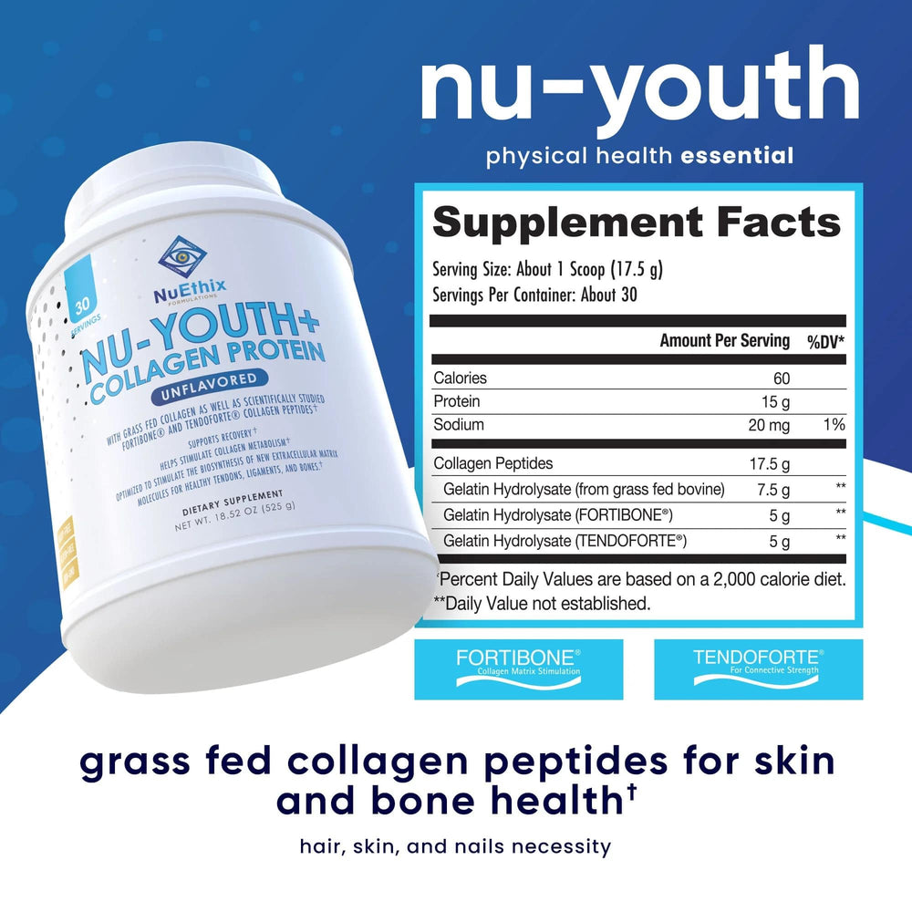 Pouring Nu-Youth into a glass for a quick daily joint-support ritual.
