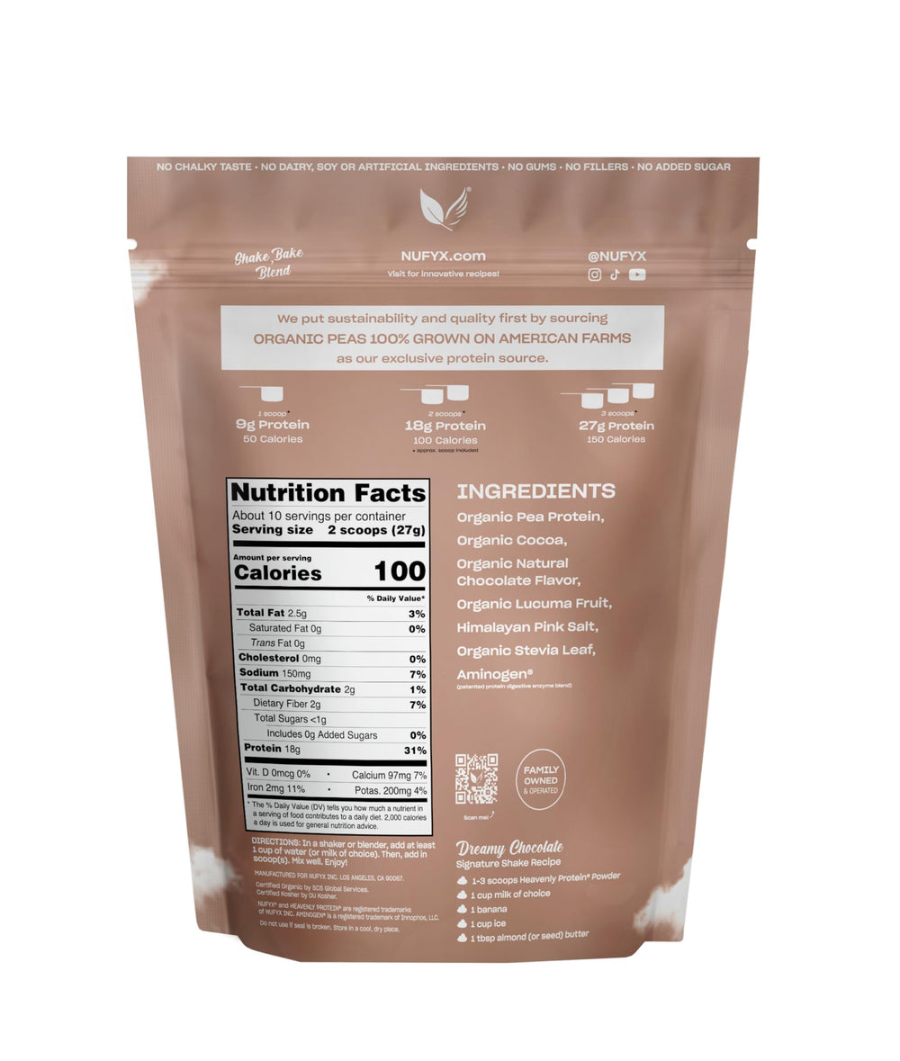 NUFYX Dreamy Chocolate scoop demonstrates quick, smooth mixing for shakes