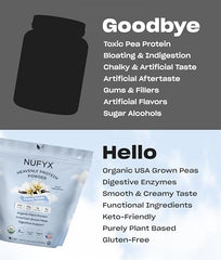 Family-friendly serving of NUFYX powder in a glass with family