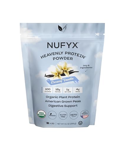 NUFYX Heavenly Protein Powder vanilla scoop for creamy smoothies