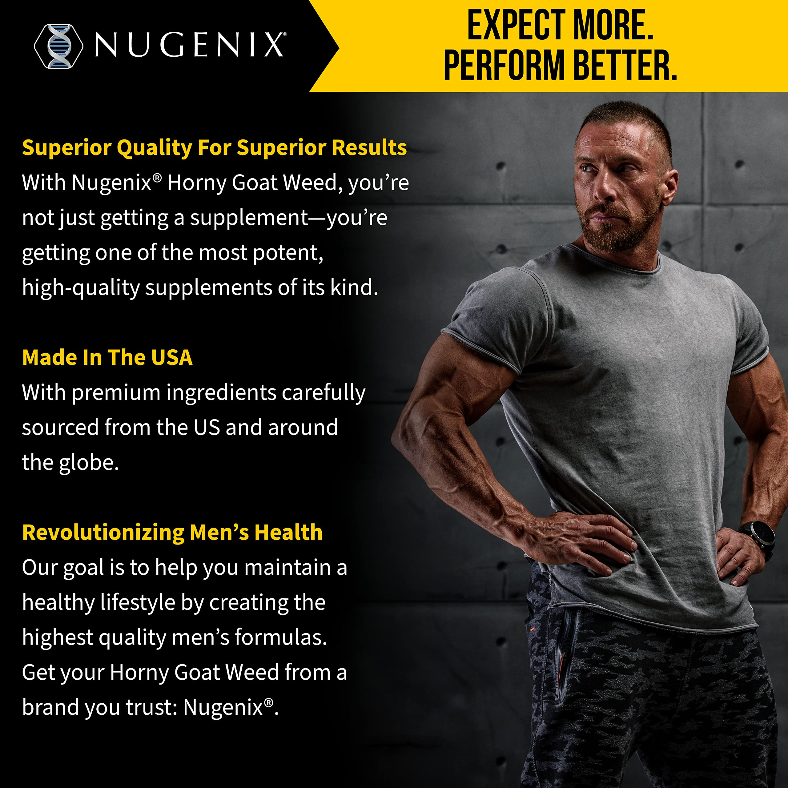 Nugenix Essentials Horny Goat Weed stack image showing product compatibility