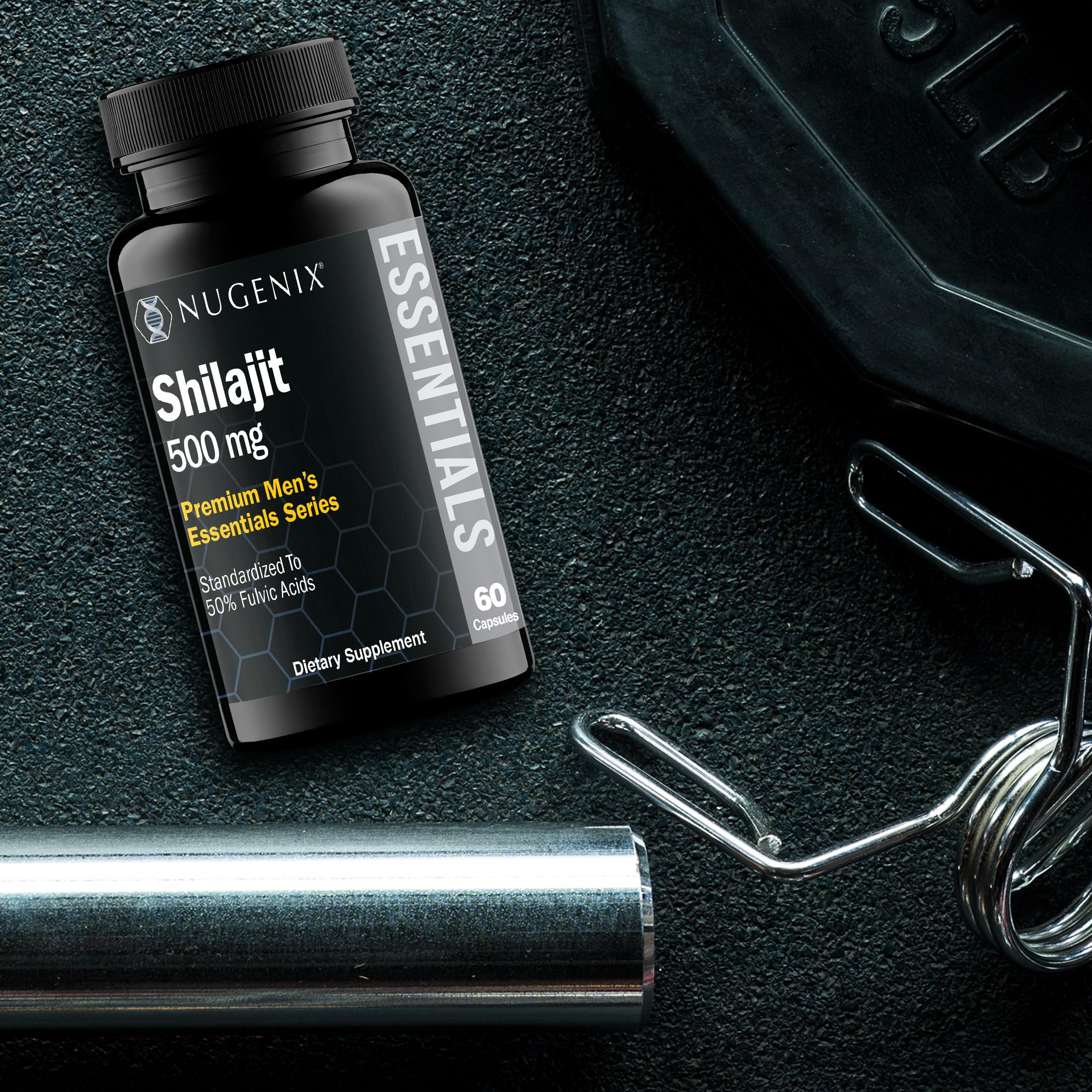 Nugenix Made-in-USA Shilajit bottle reflects premium ingredients and quality manufacturing.