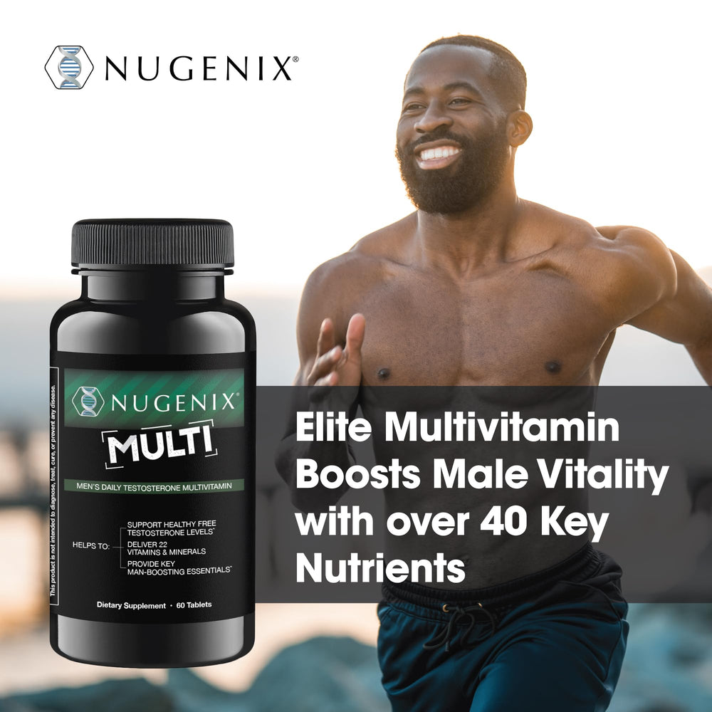 Nugenix multivitamin capsules closeup showing bioavailable nutrients for absorption