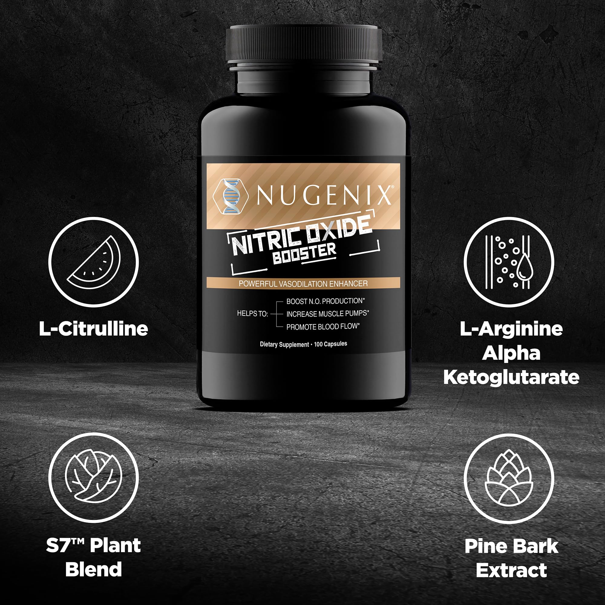 Nugenix Nitric Oxide Booster tablet pour demonstrates easy daily dosing.