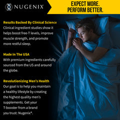 Nugenix PM ZMA packaging box conveys trusted nighttime vitality brand