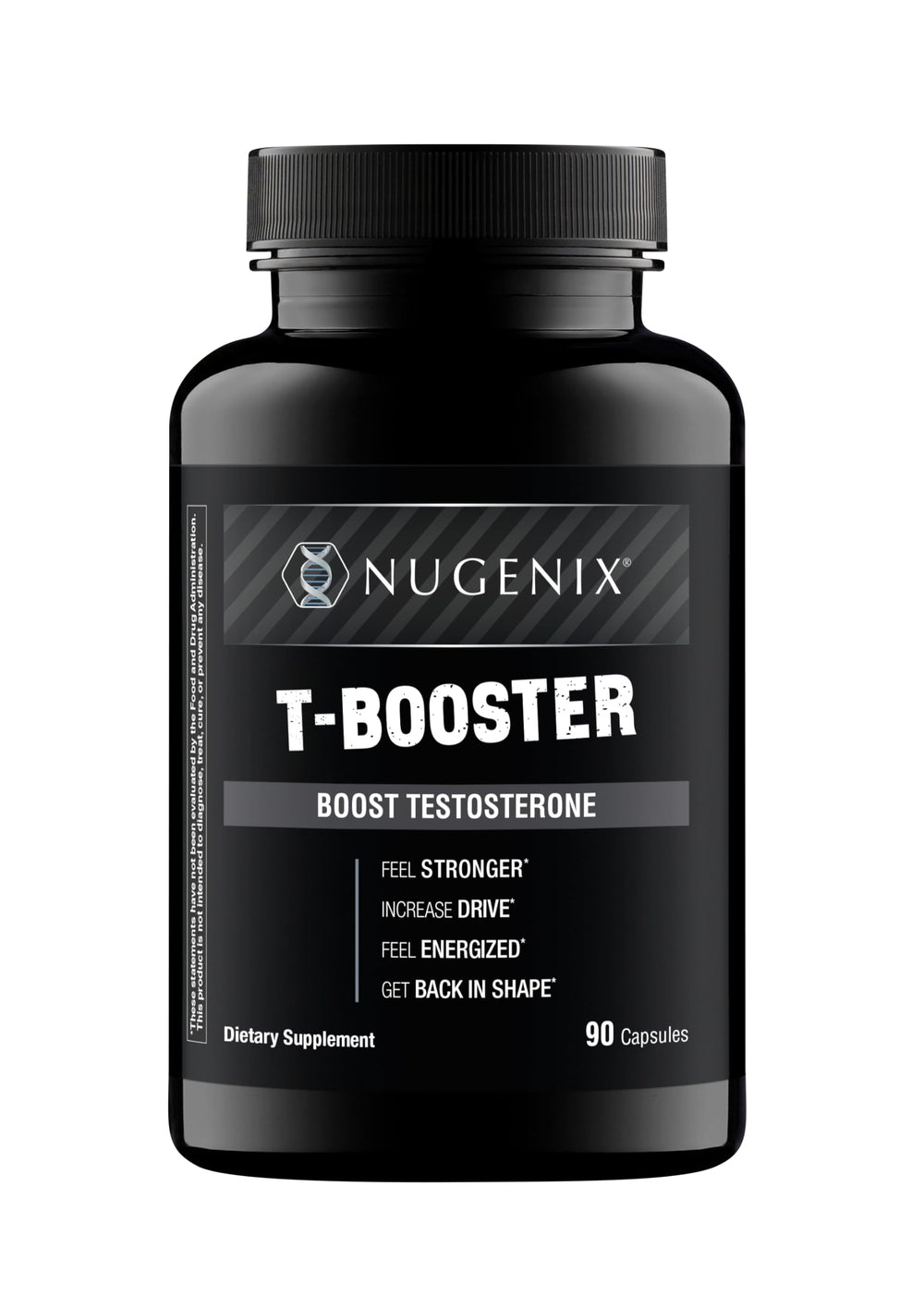 Nugenix T Booster bottle front view highlighting testosterone support