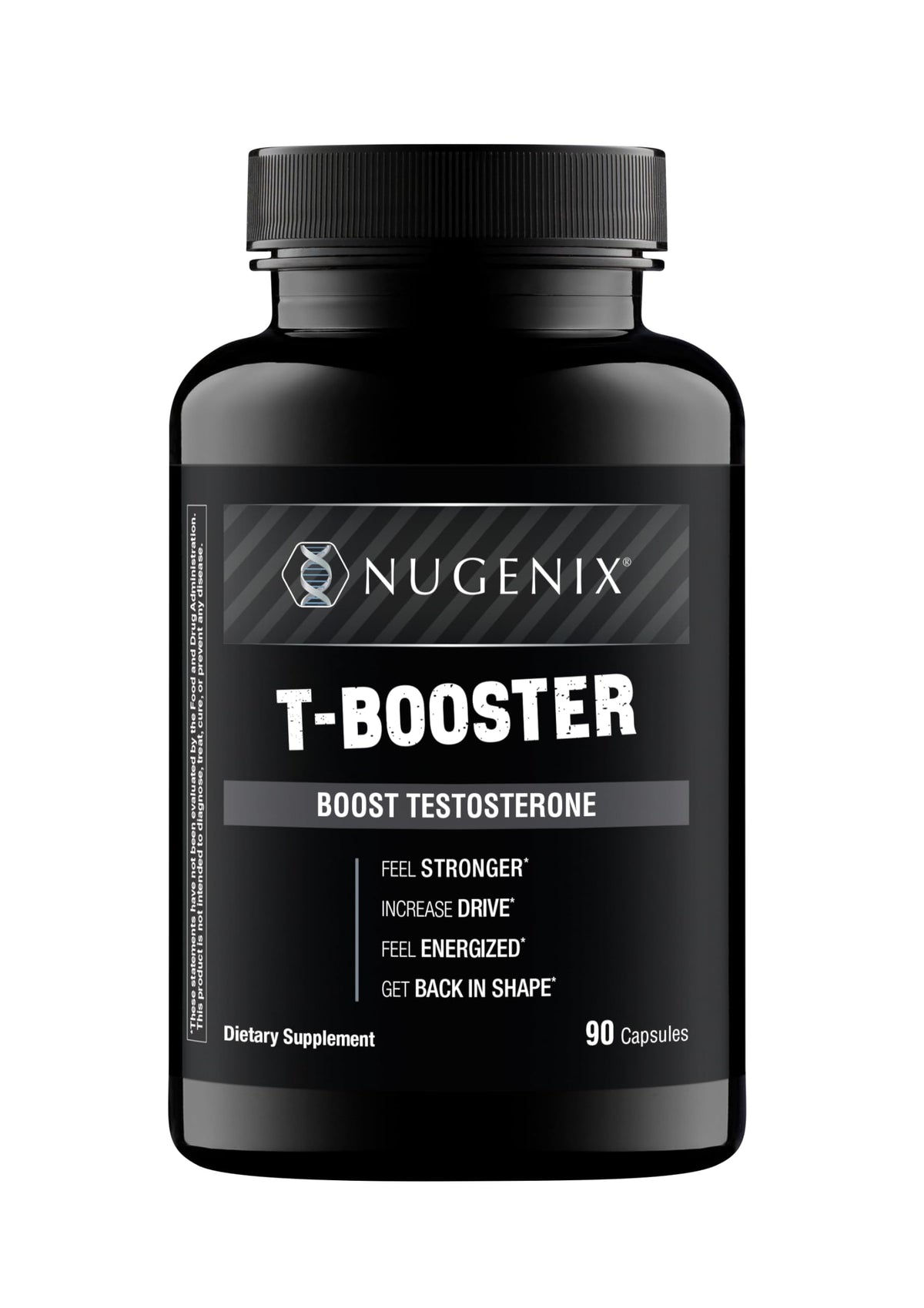 Nugenix T Booster bottle front view highlighting testosterone support