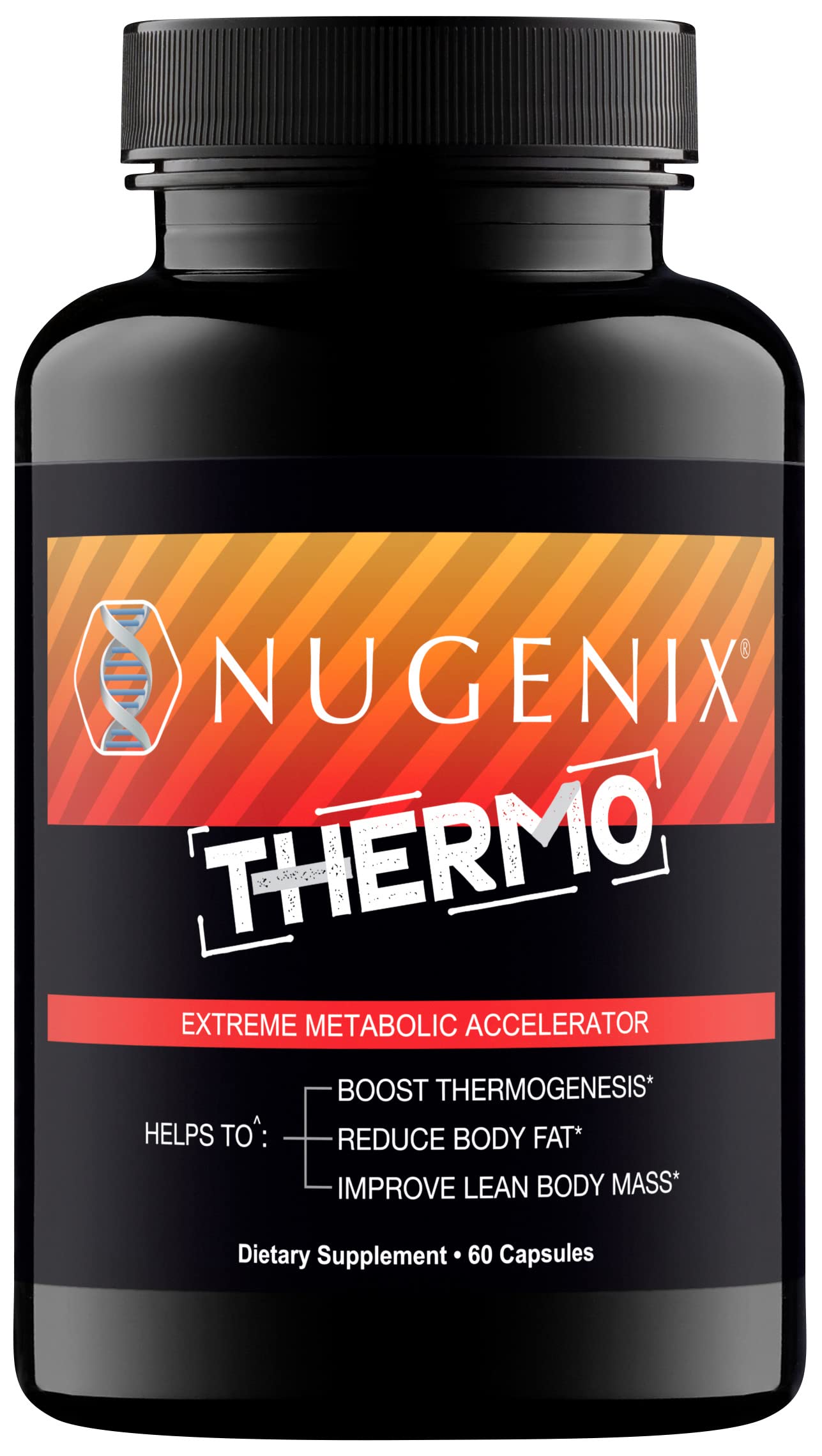 Nugenix Thermo bottle front view for sustained workout energy