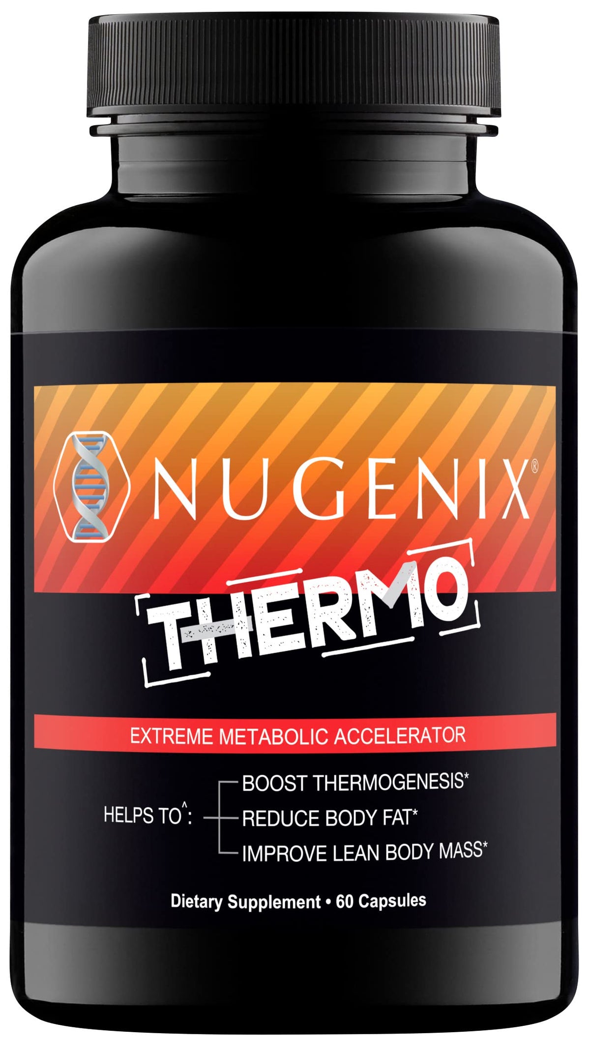 Nugenix Thermo bottle front view for sustained workout energy