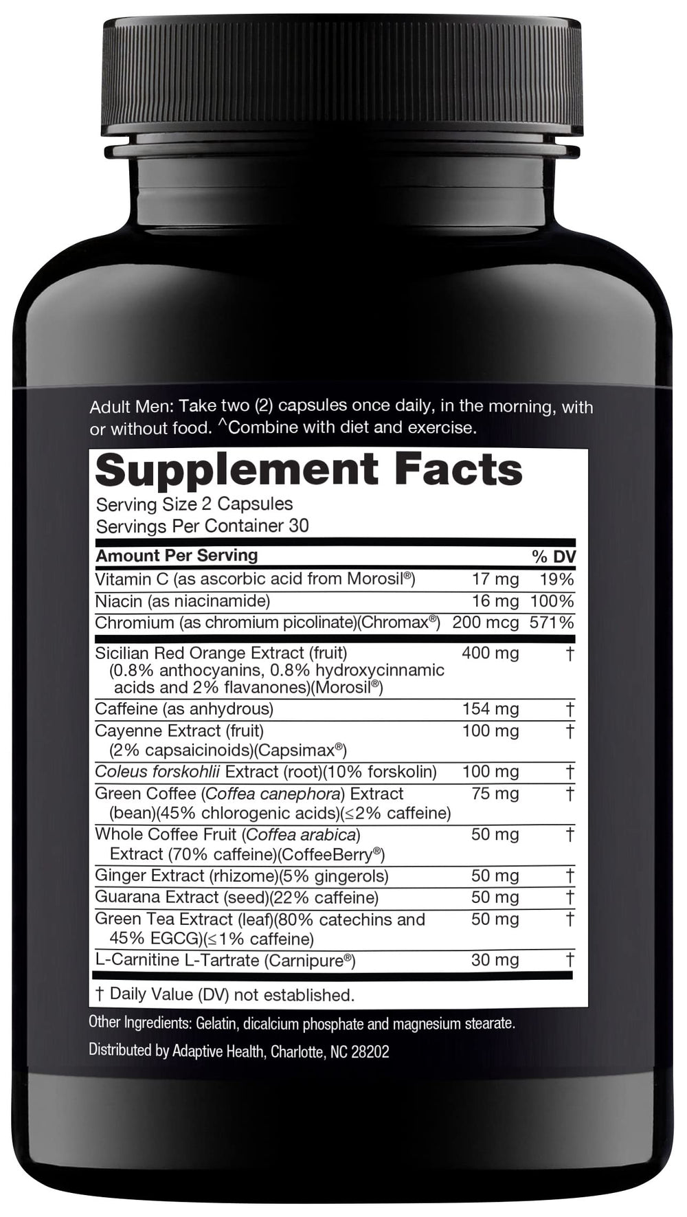 Nugenix Thermo label close-up shows key ingredients Morosil Chromax Capsimax