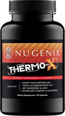 Nugenix Thermo-X bottle front shows bold branding and energy-ready formula.