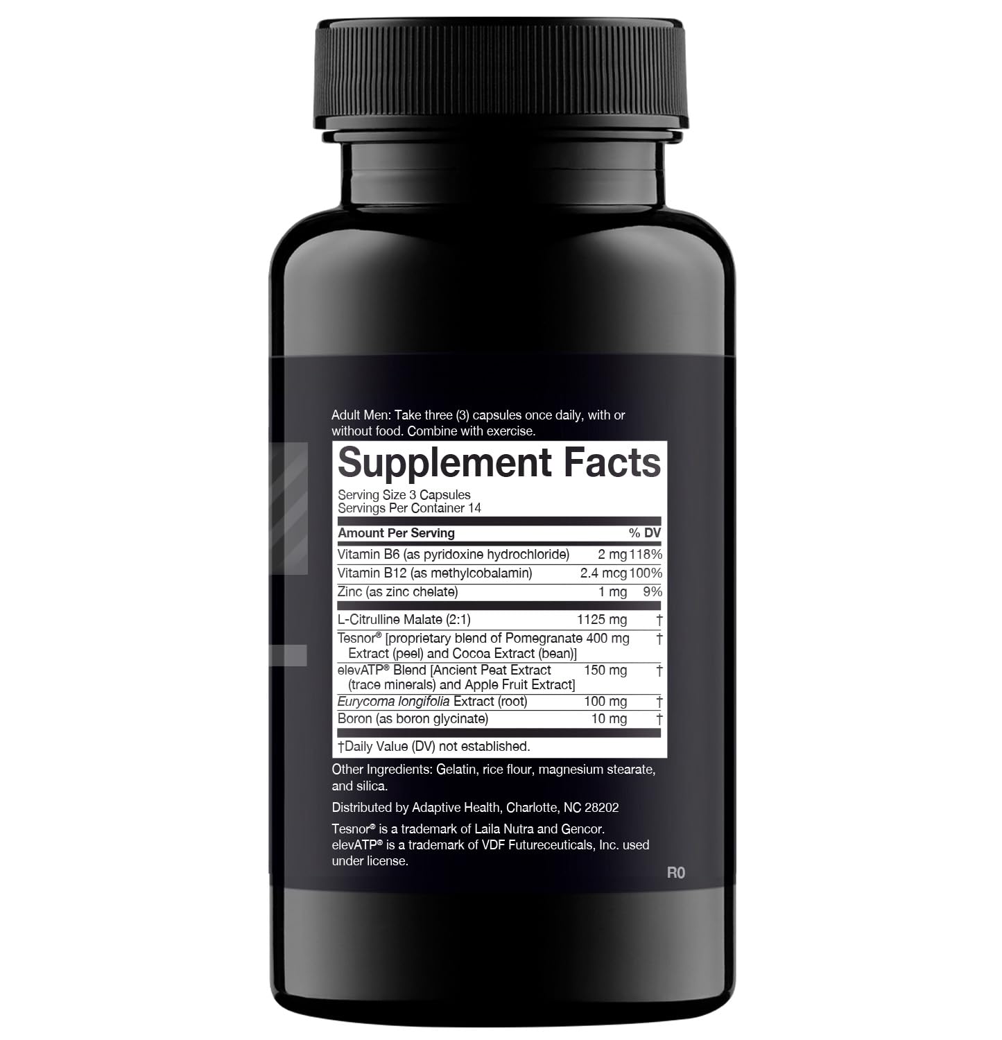 Nugenix Total-T capsules close-up with label visible.