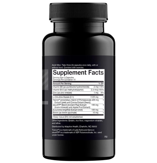 Nugenix Total-T capsules close-up with label visible.