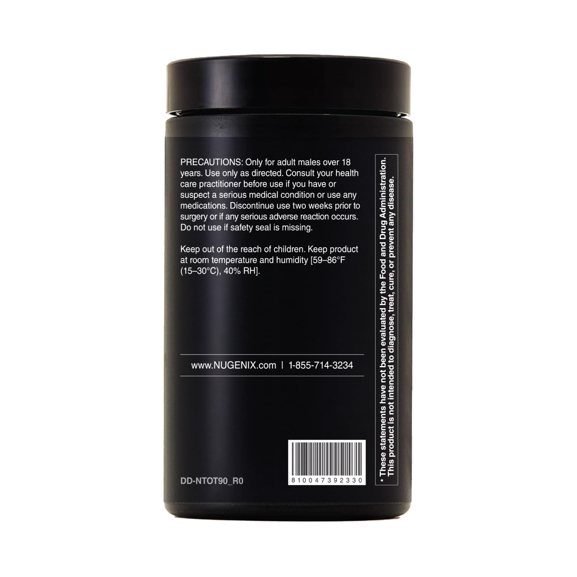Nugenix Total-T2 action-shot conveys performance-focused lifestyle appeal