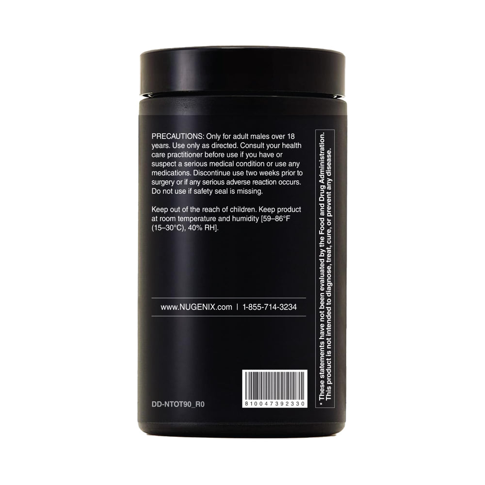 Nugenix Total-T2 action-shot conveys performance-focused lifestyle appeal