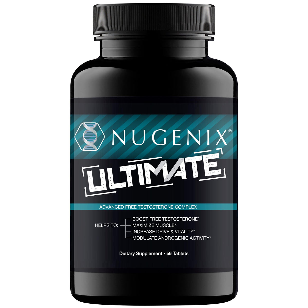 Nugenix Ultimate bottle close-up highlighting premium formula for men