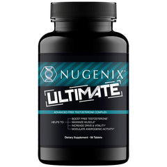 Nugenix Ultimate bottle close-up highlighting premium formula for men