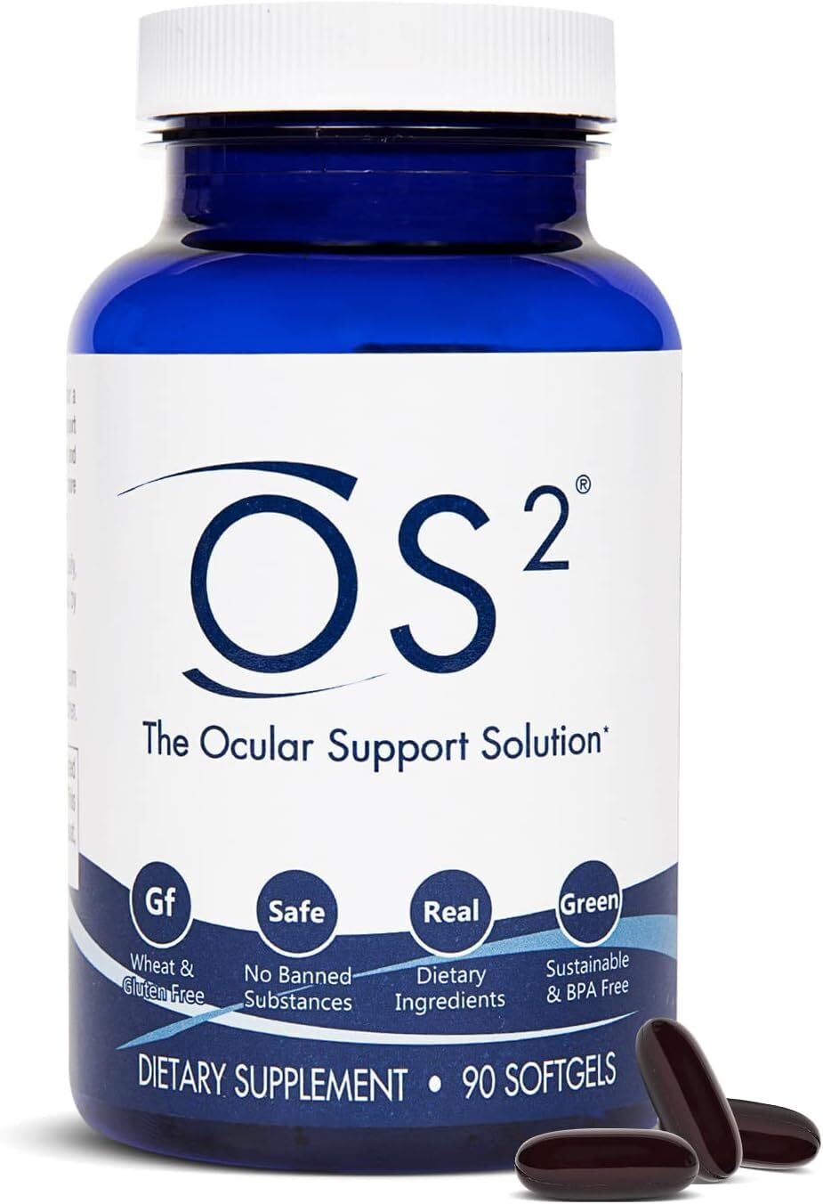 Nugevity OS2 ocular support bottle promotes macular health and daily eye care.